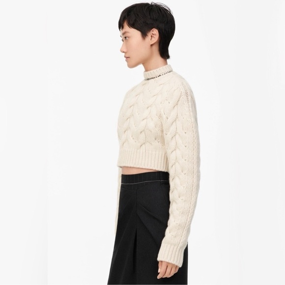 ZARA LIMITED EDITION CHAIN CASHMERE SWEATER SIZE M - Picture 4 of 16